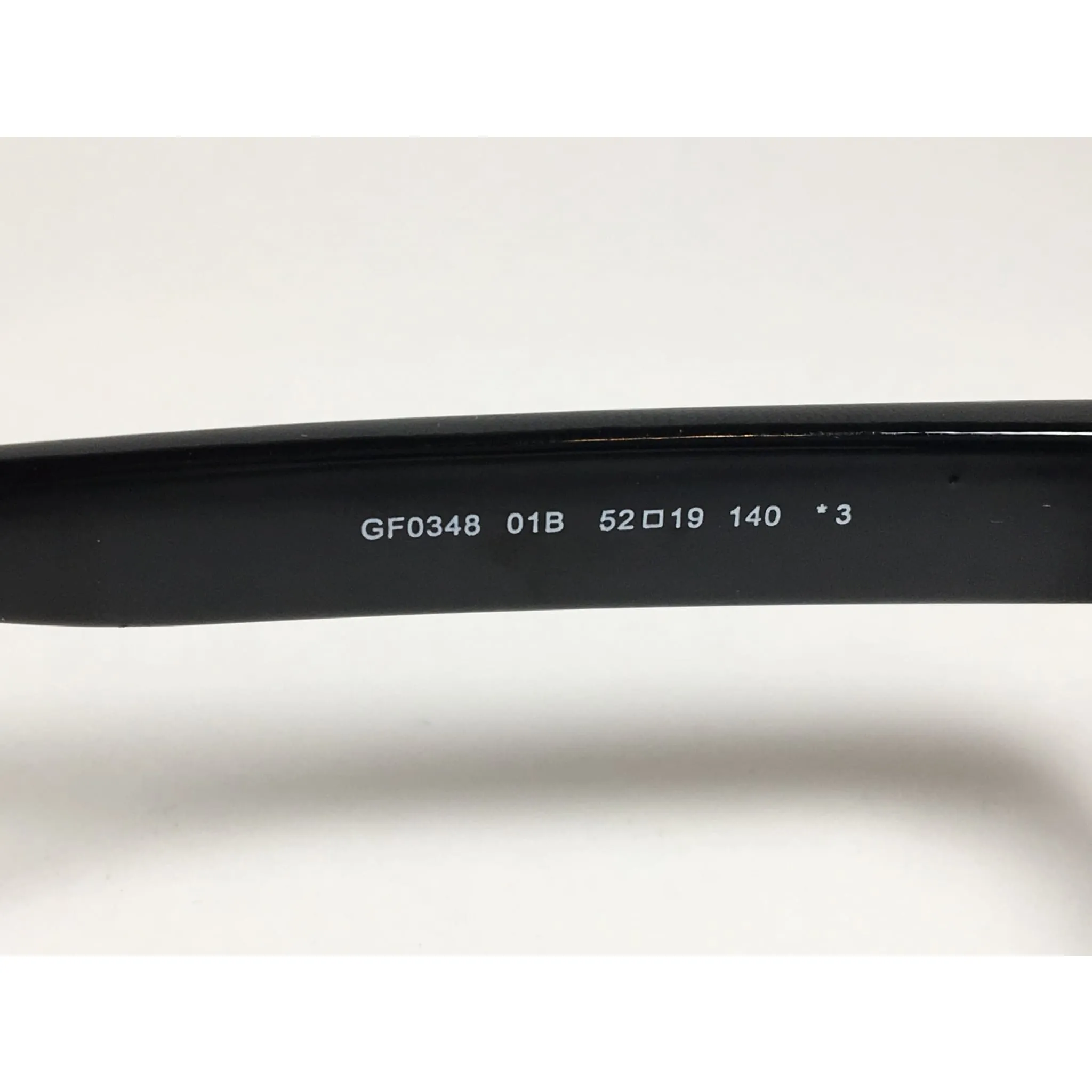 Guess Cat Eye Sunglasses Black Frame Gold Trim Smoke Gray Gradient GF0348 01B