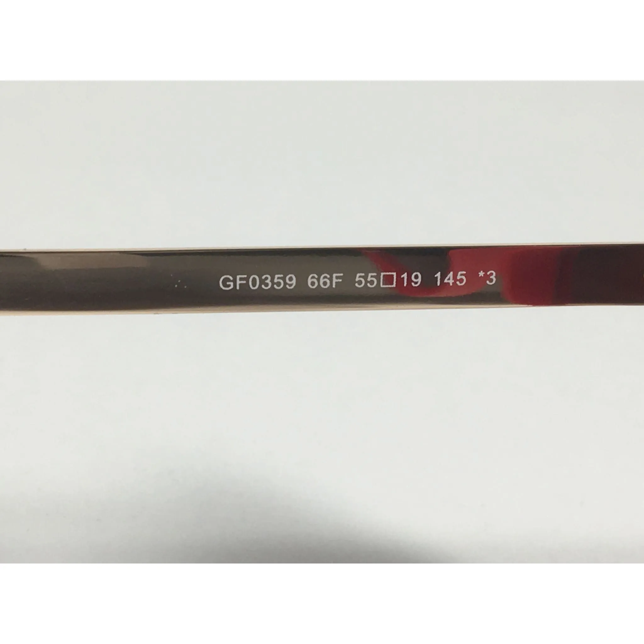 Guess Cat Eye Sunglasses Red Gloss And Gold Frame Brown Gradient Lens GF0359 66F