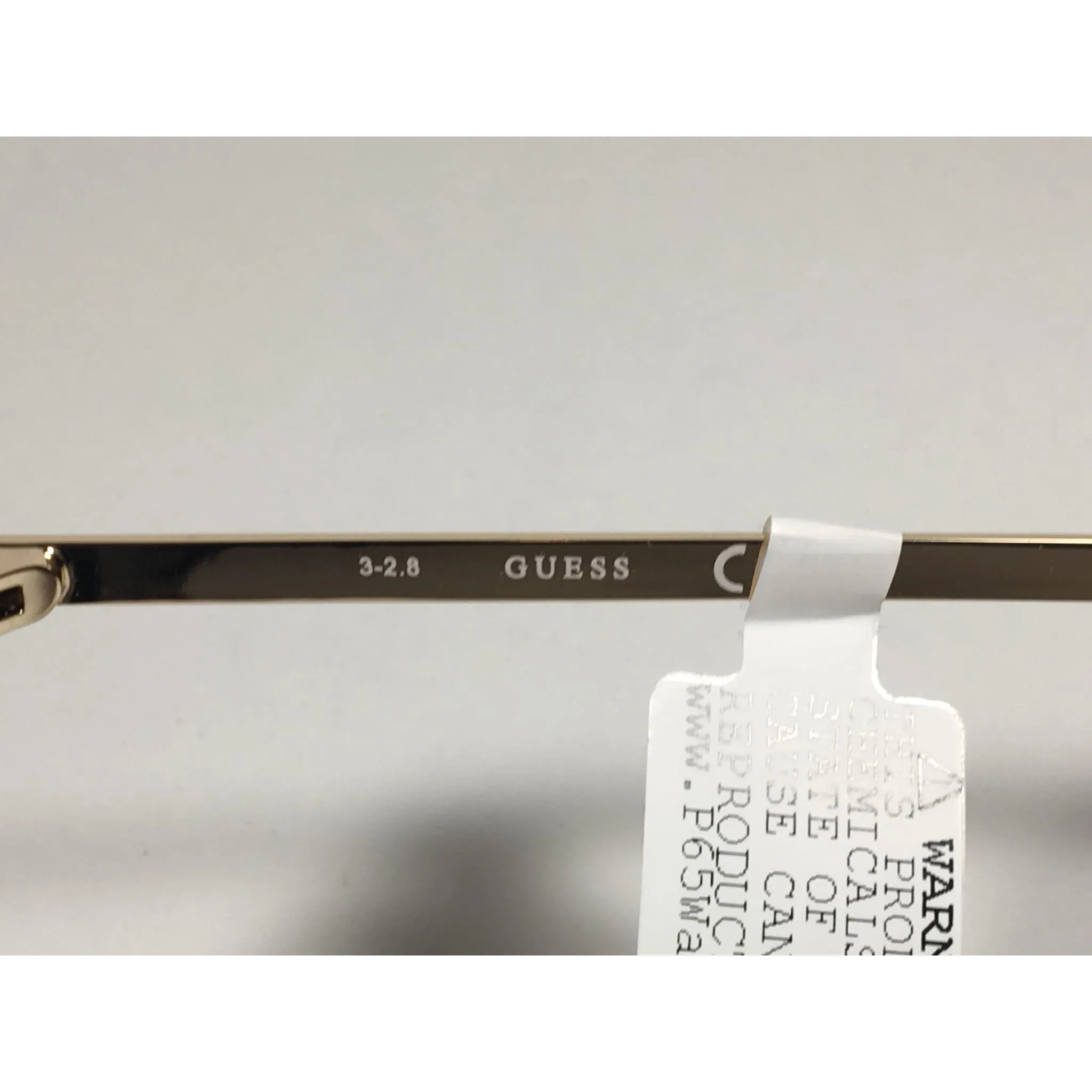 Guess Large Round Sunglasses Gold Tone Black Frame Brown Smoke Gradient Lens With Gold Flash GF0324 01C