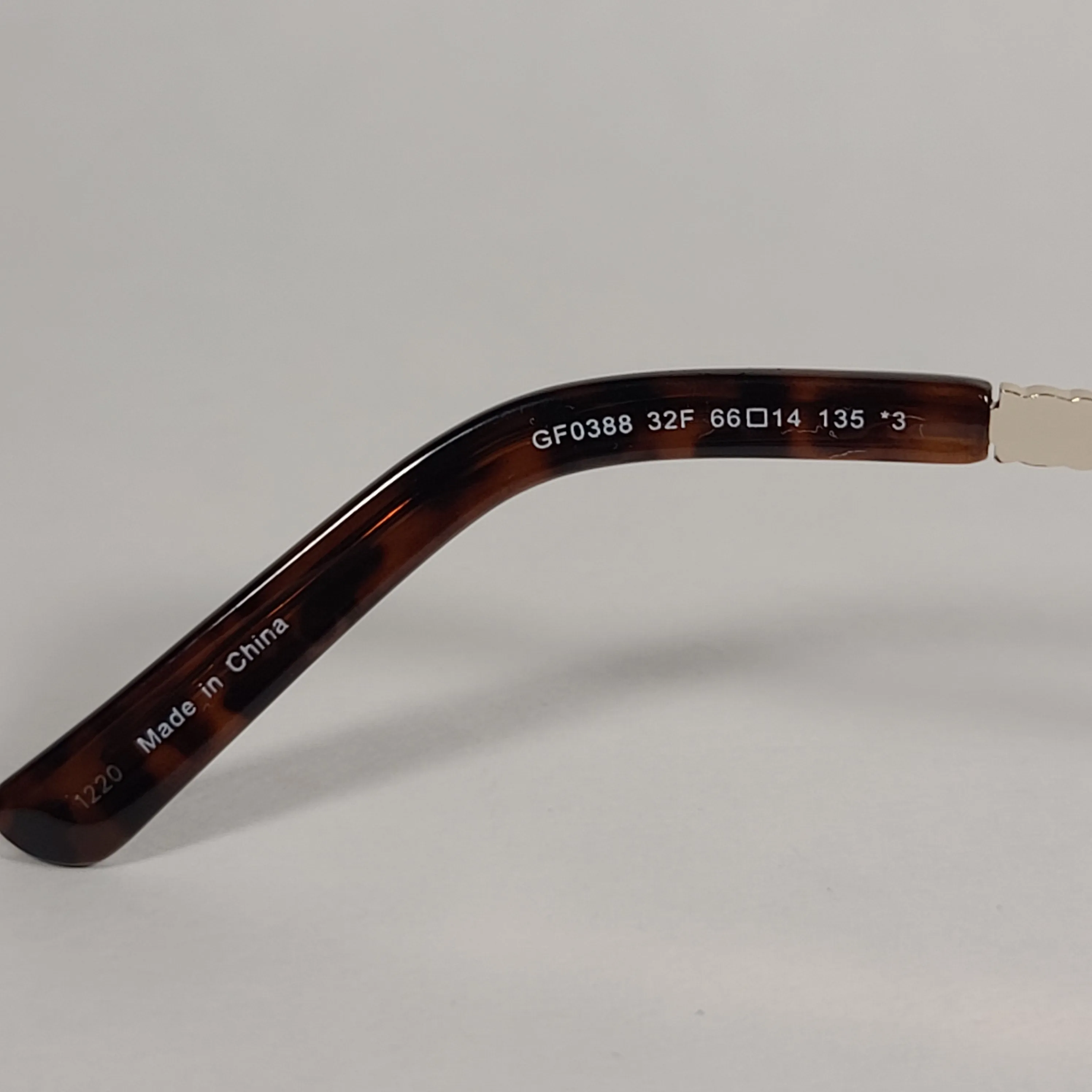 Guess Rimless Sunglasses Gold Tone  Frame Metal Brown Gradient Lens GF0388 32F