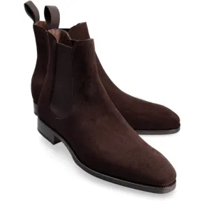 Handmade Brown Suede Chelsea Boots for Men