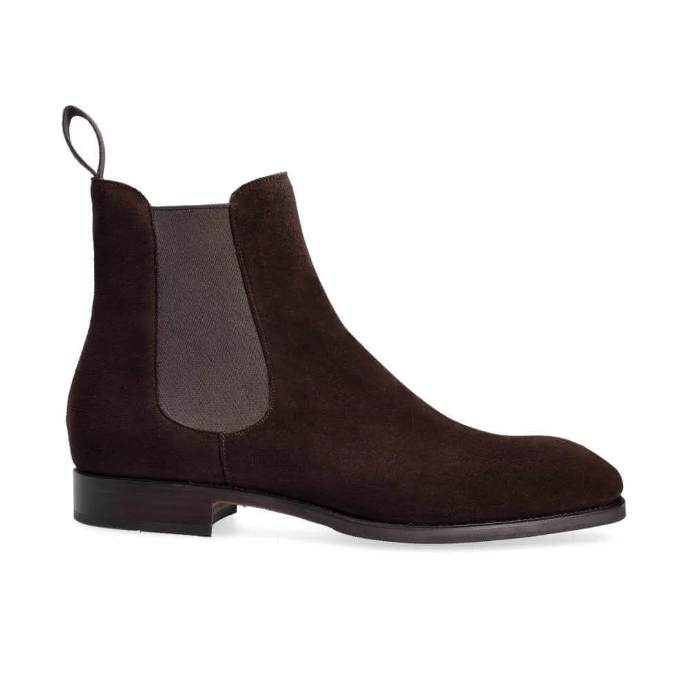 Handmade Brown Suede Chelsea Boots for Men