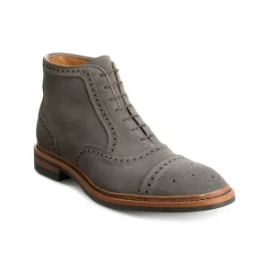 Handmade Gray Suede Dress Boots for Men