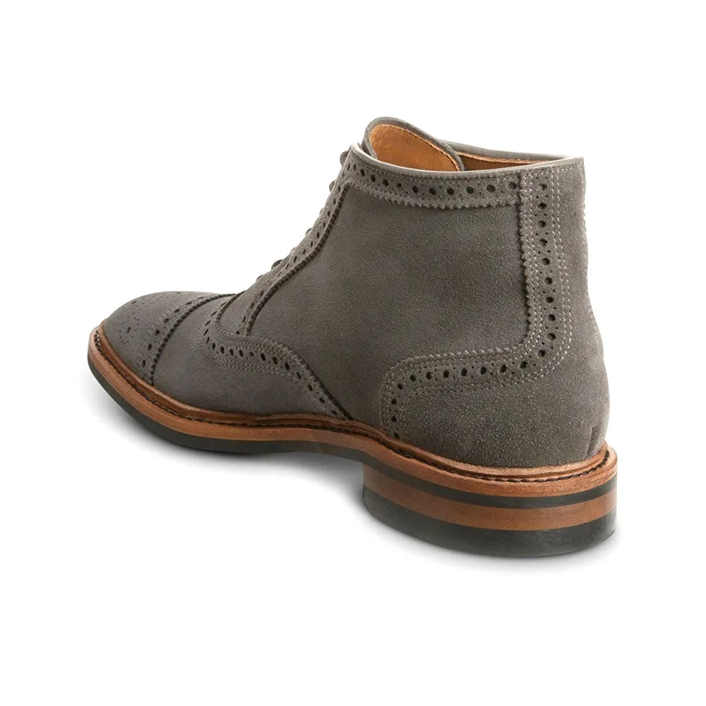 Handmade Gray Suede Dress Boots for Men