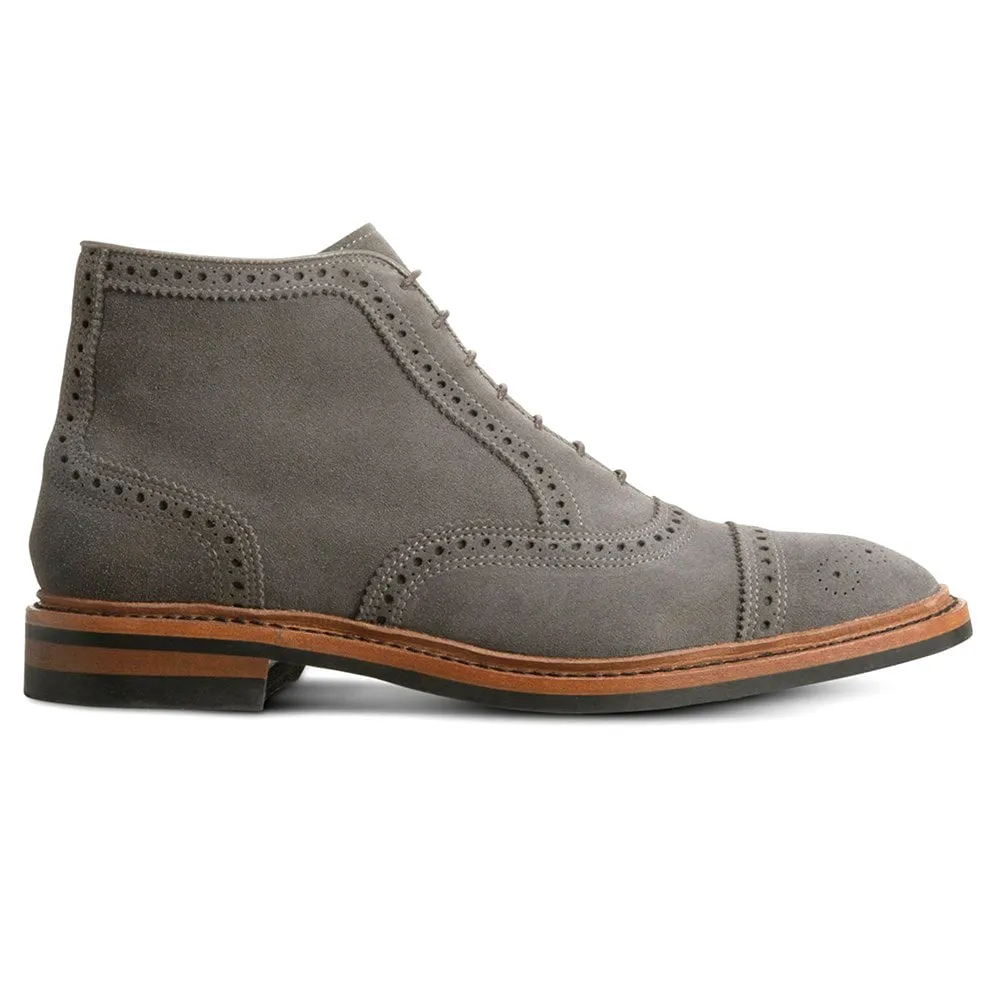 Handmade Gray Suede Dress Boots for Men
