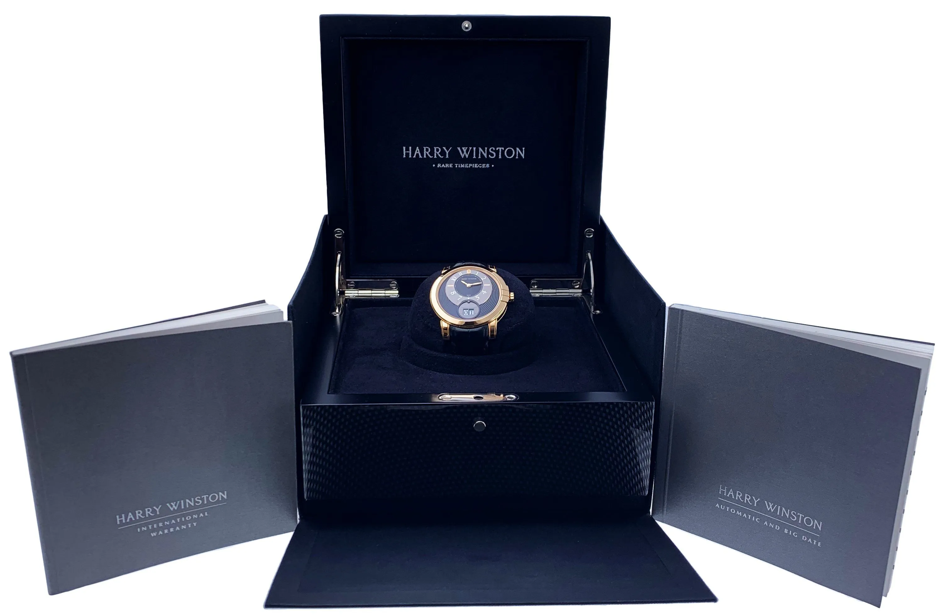 Harry Winston Midnight Big Date 450/MABD4ZRL.K 18K Rose Gold  Box Papers