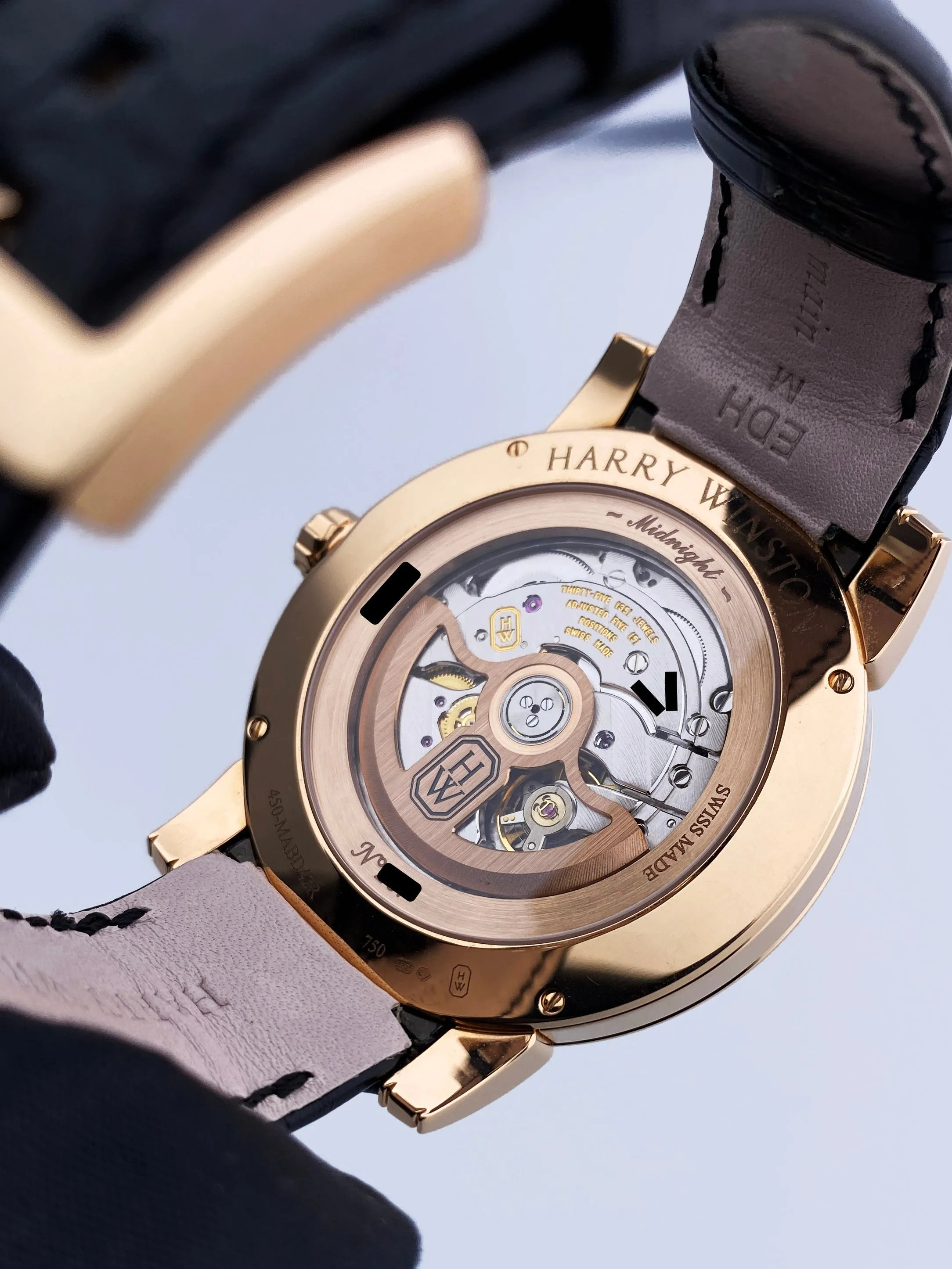 Harry Winston Midnight Big Date 450/MABD4ZRL.K 18K Rose Gold  Box Papers