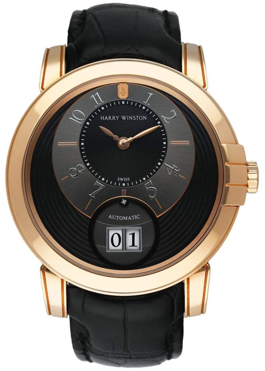 Harry Winston Midnight Big Date 450/MABD4ZRL.K 18K Rose Gold  Box Papers