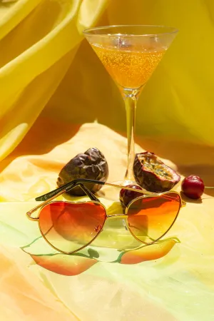 Heart Wire Frame Sunglasses
