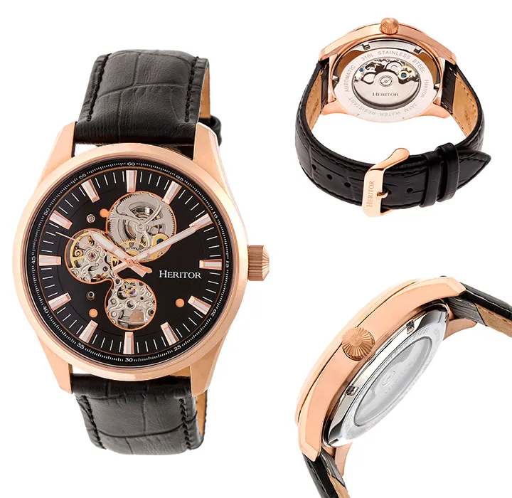 Heritor Automatic Stanley Semi-Skeleton Watch
