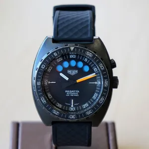 HEUER Regatta Automatic Watch 134.601 Automatic Wristwatch Black PVD-Coated Steel