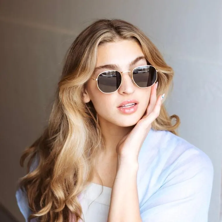 Hexagon Frame Sunglasses