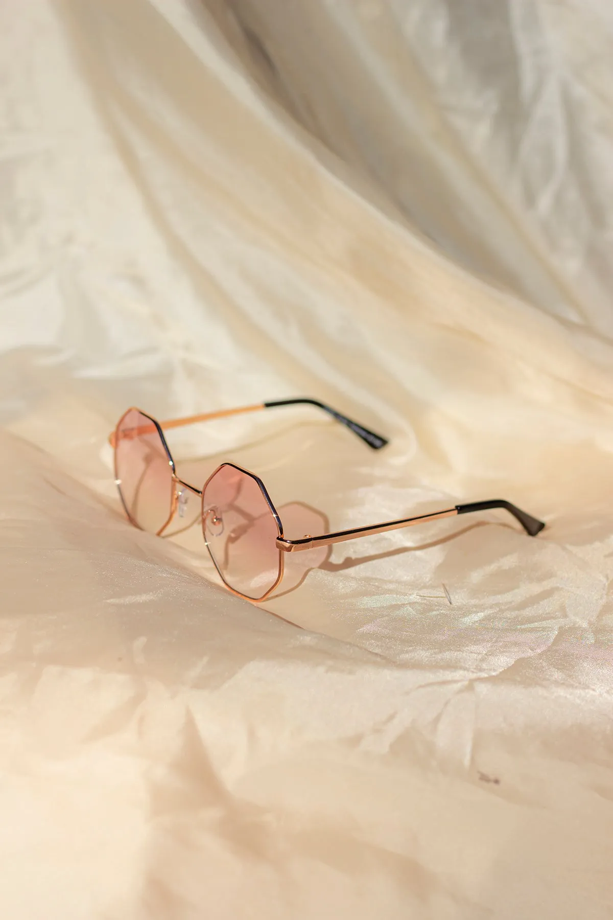 Hexagon Metal Frame Sunglasses