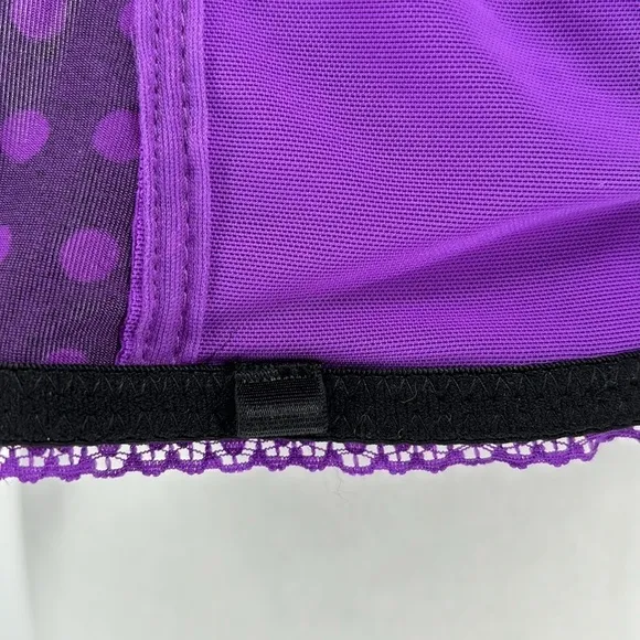 Hot Topic Black and Purple Corset with Heart Cutout Size 32B