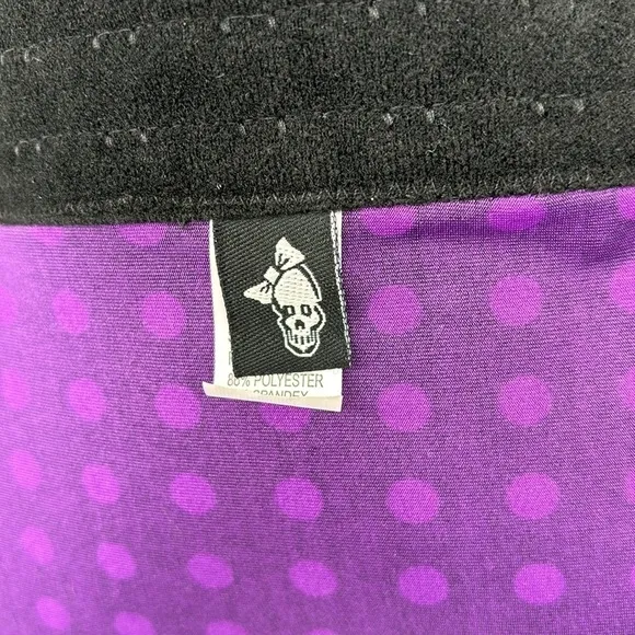 Hot Topic Black and Purple Corset with Heart Cutout Size 32B