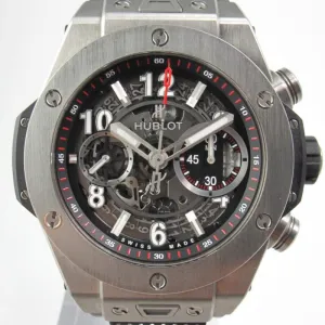HUBLOT BIG BANG UNICO TITANIUM CHRONOGRAPH AUTOMATIC BOX AND PAPERS 411.NX.1170.RX