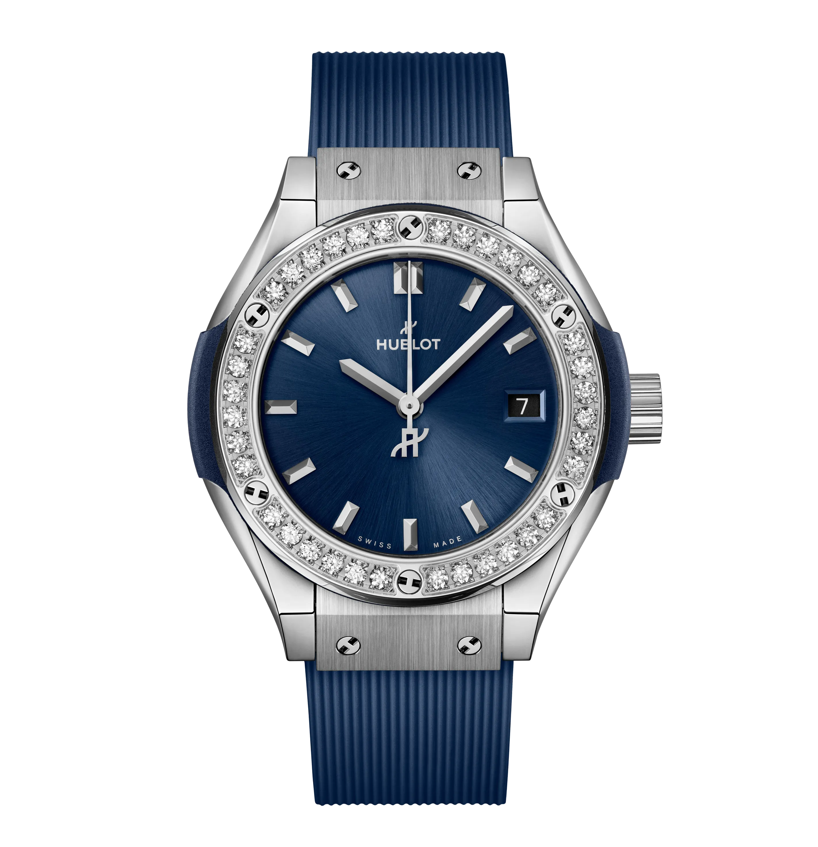 Hublot Classic Fusion Titanium Blue Diamonds, 29mm with Blue Dial