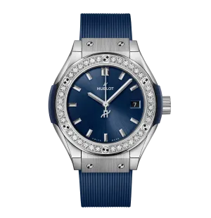 Hublot Classic Fusion Titanium Blue Diamonds, 29mm with Blue Dial