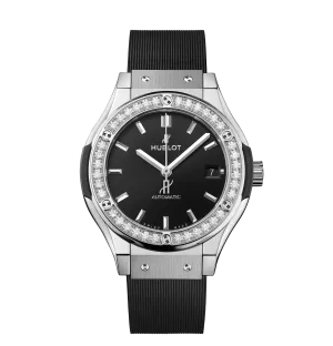 Hublot Classic Fusion Titanium Diamonds, 38mm with Black Dial