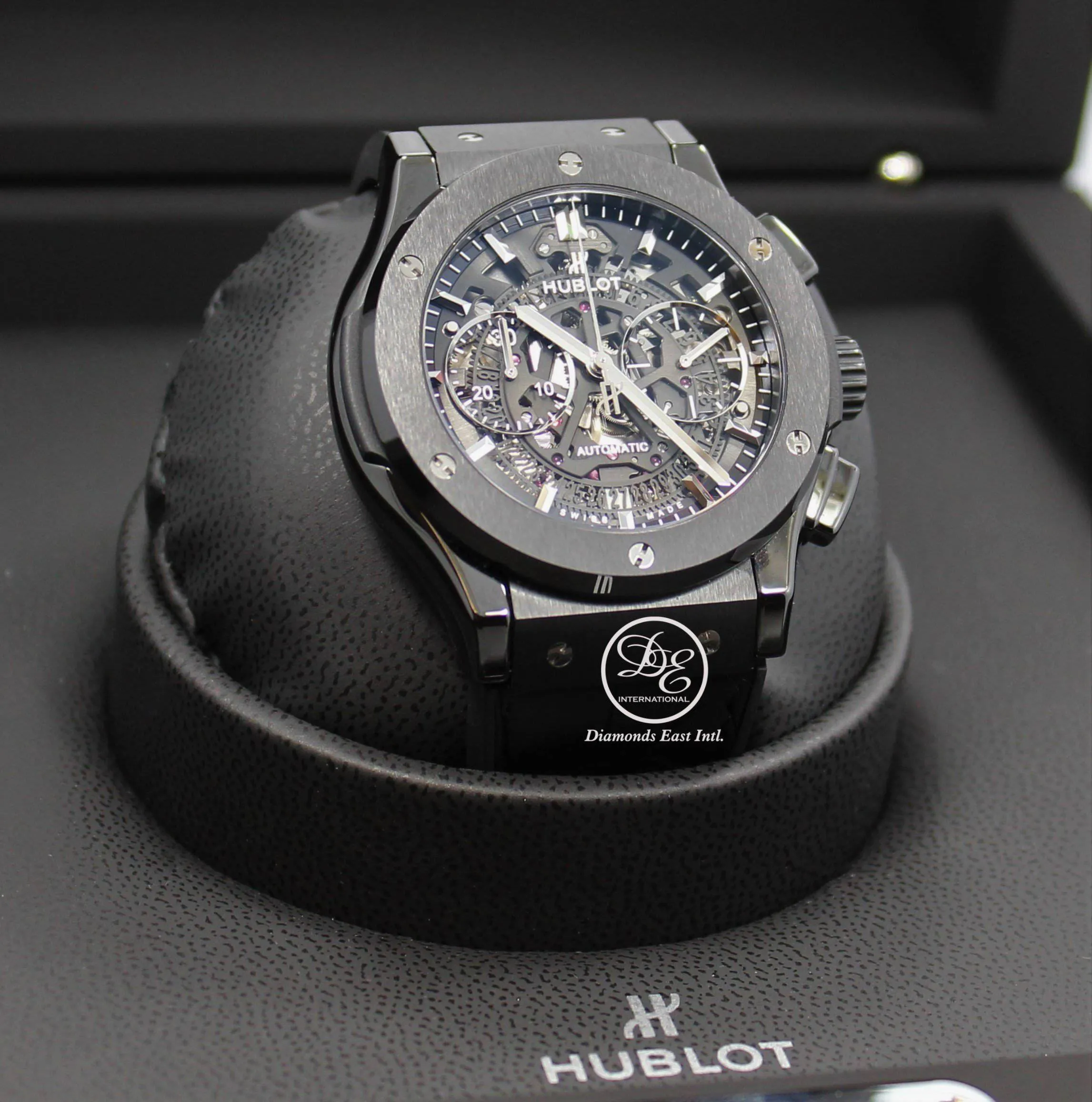 Hublot Fusion Aerofusion Black Magic Chronograph Skeleton Dial 525.CM.0170.LR BOX/PAPERS