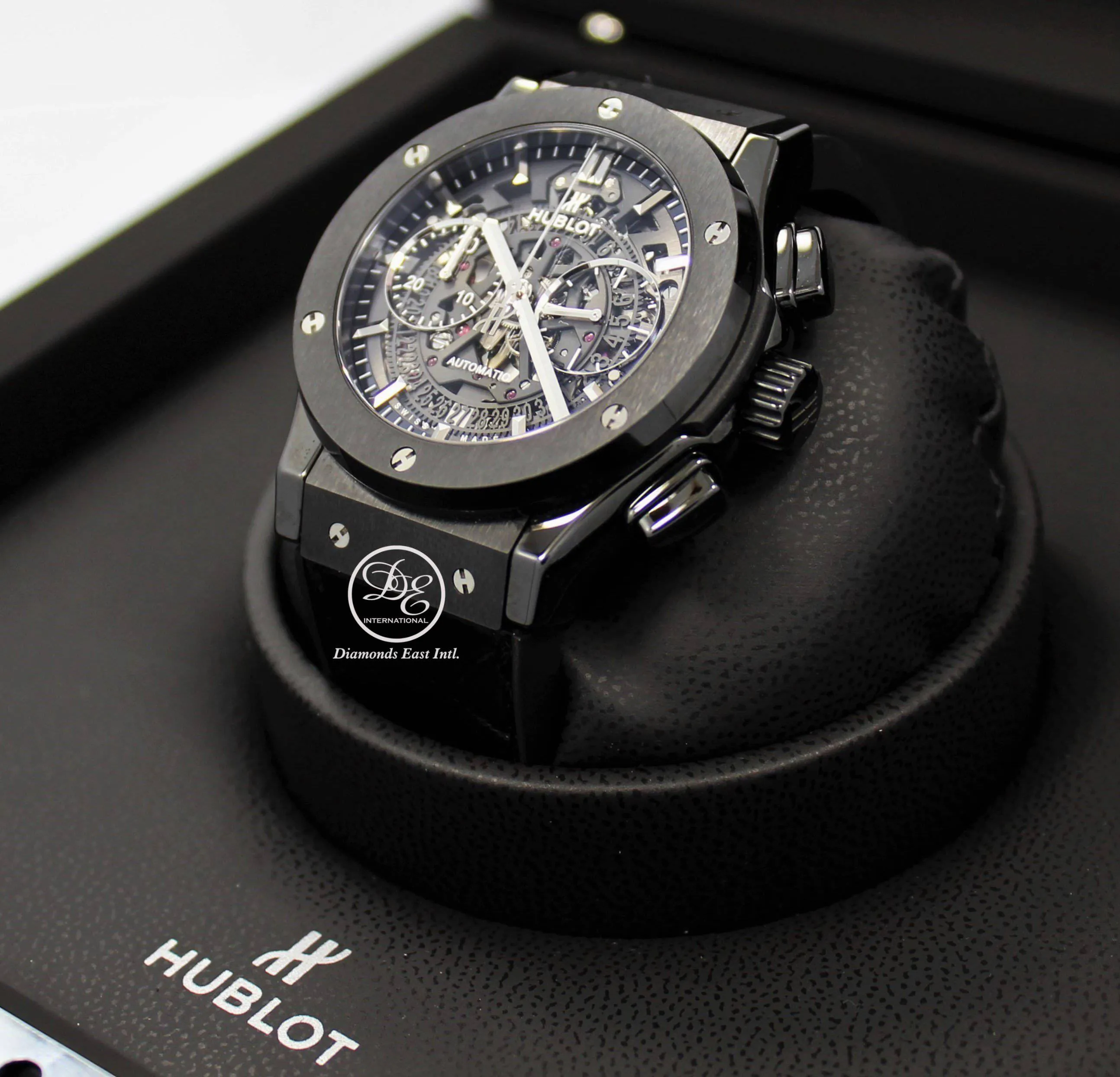 Hublot Fusion Aerofusion Black Magic Chronograph Skeleton Dial 525.CM.0170.LR BOX/PAPERS