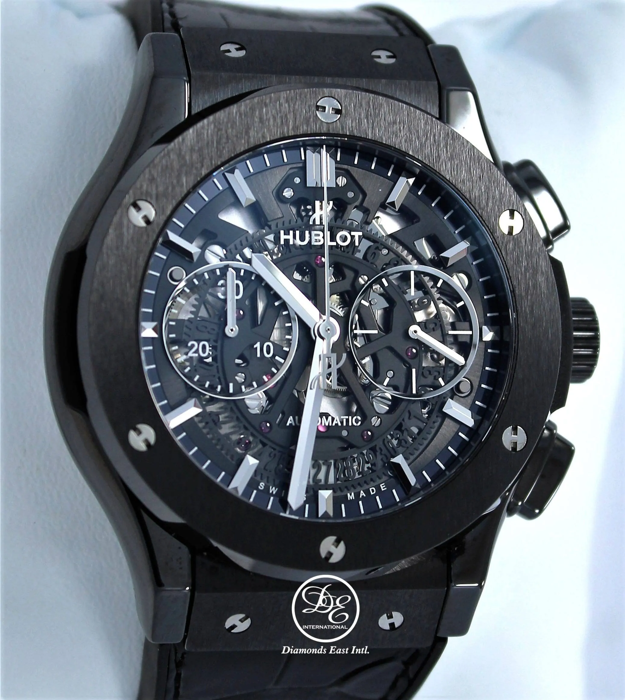 Hublot Fusion Aerofusion Black Magic Chronograph Skeleton Dial 525.CM.0170.LR BOX/PAPERS