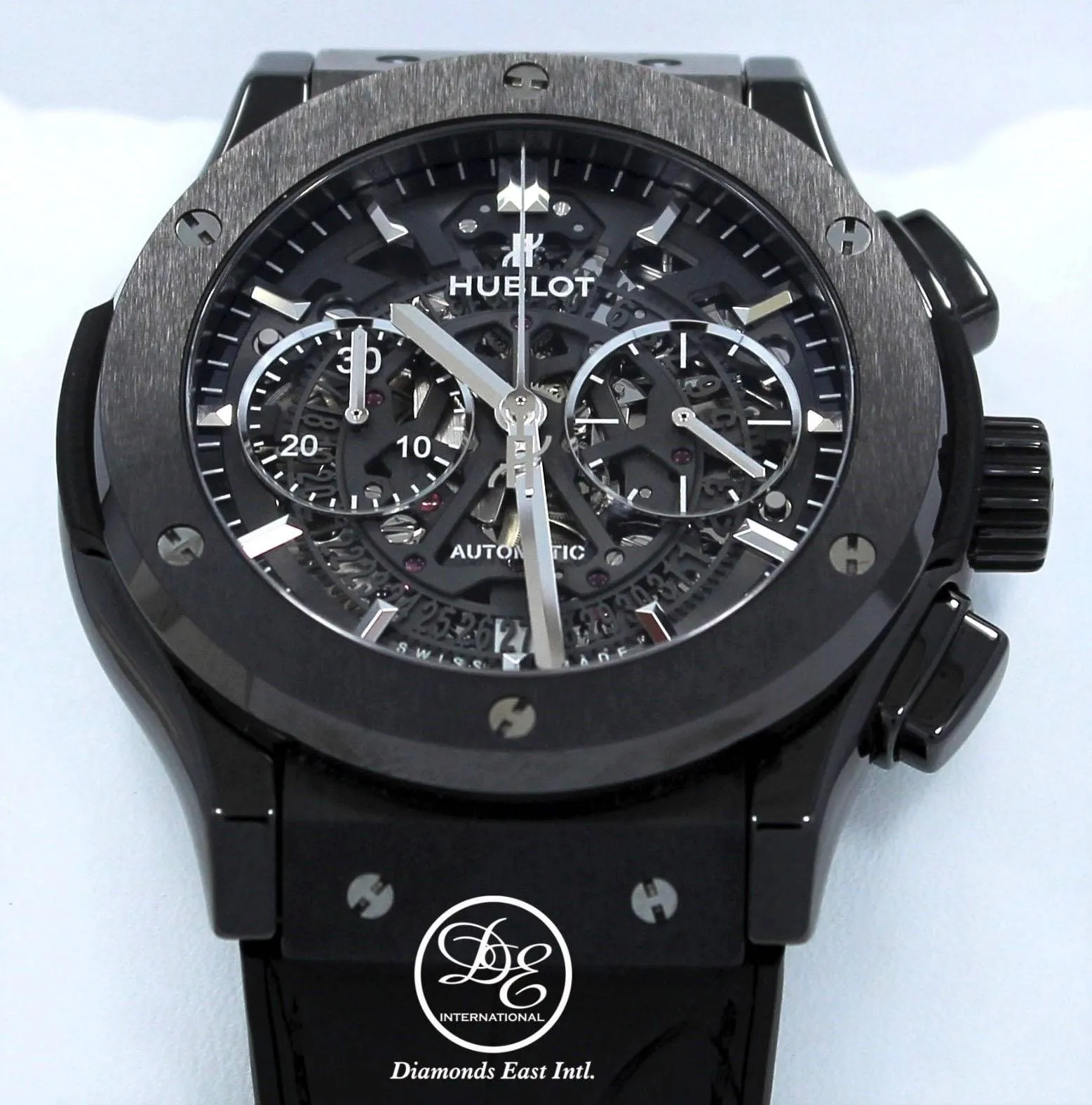 Hublot Fusion Aerofusion Black Magic Chronograph Skeleton Dial 525.CM.0170.LR BOX/PAPERS