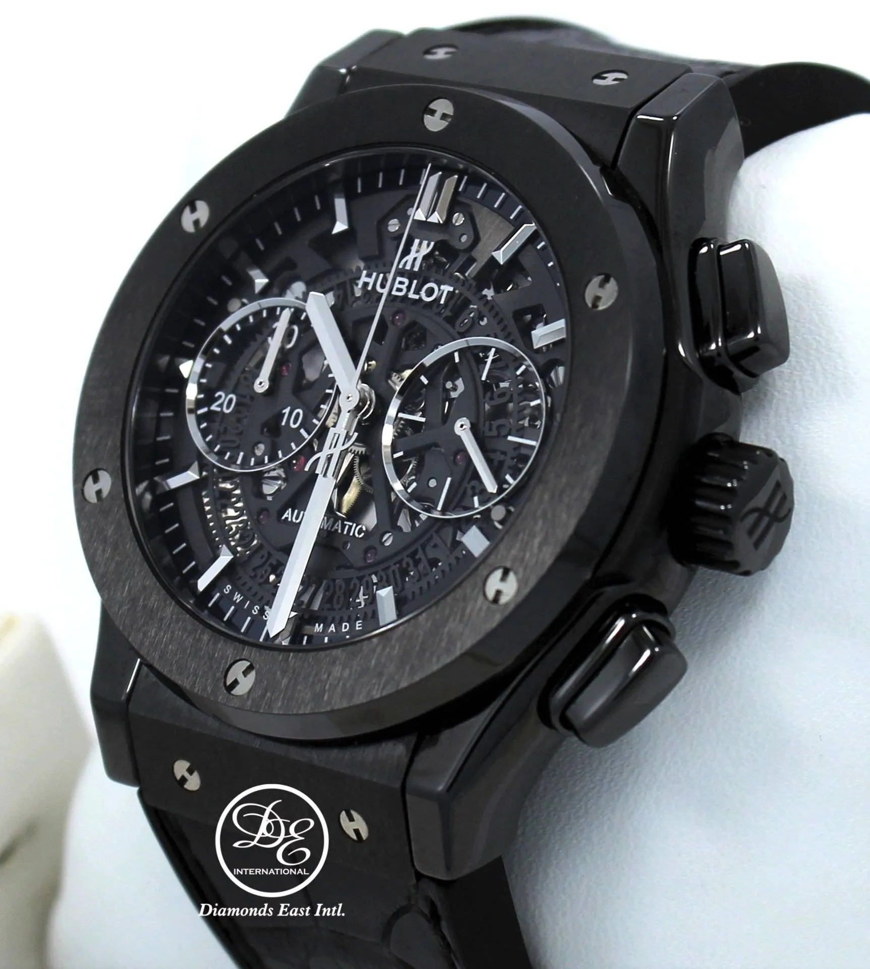 Hublot Fusion Aerofusion Black Magic Chronograph Skeleton Dial 525.CM.0170.LR BOX/PAPERS
