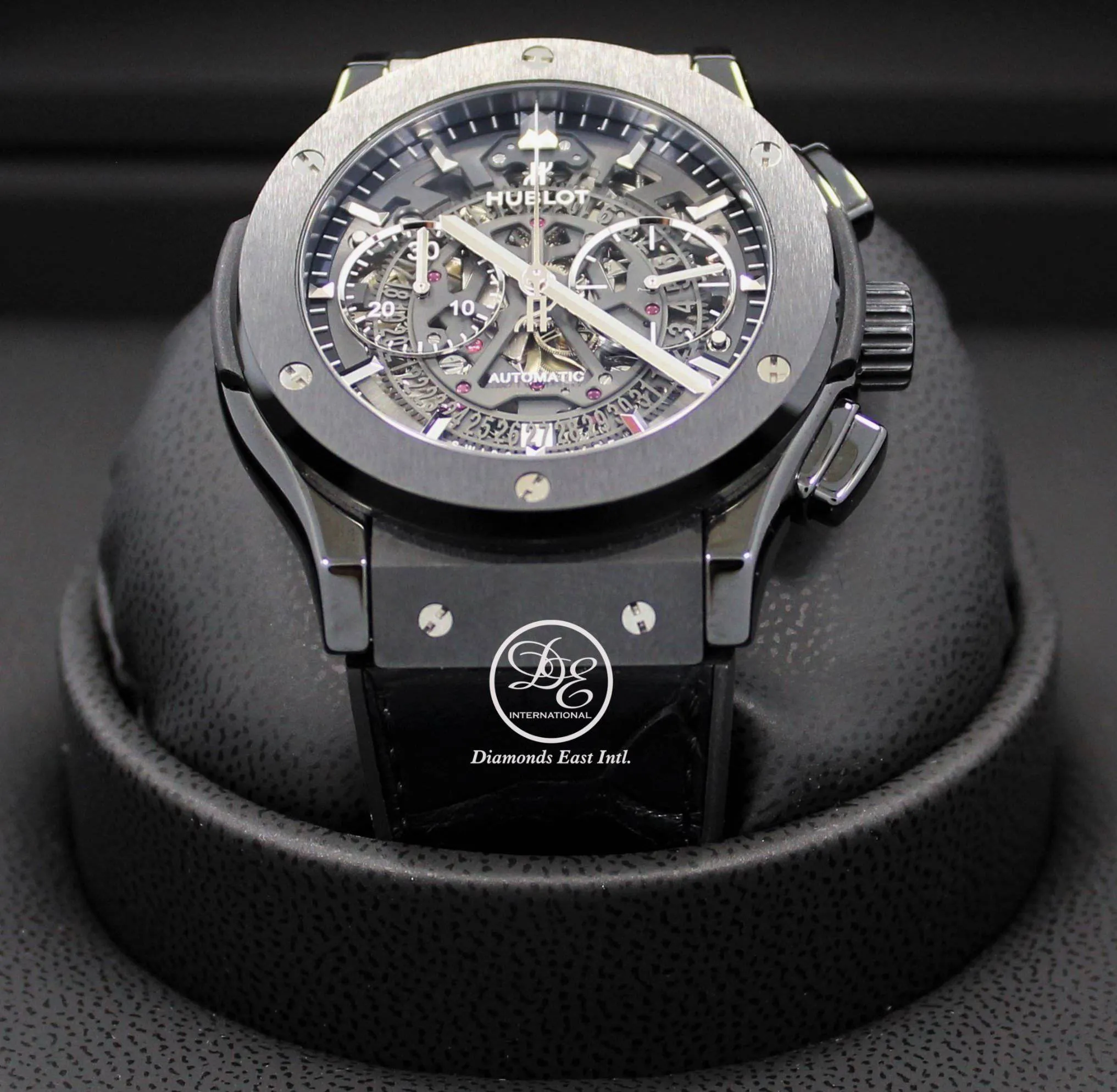 Hublot Fusion Aerofusion Black Magic Chronograph Skeleton Dial 525.CM.0170.LR BOX/PAPERS