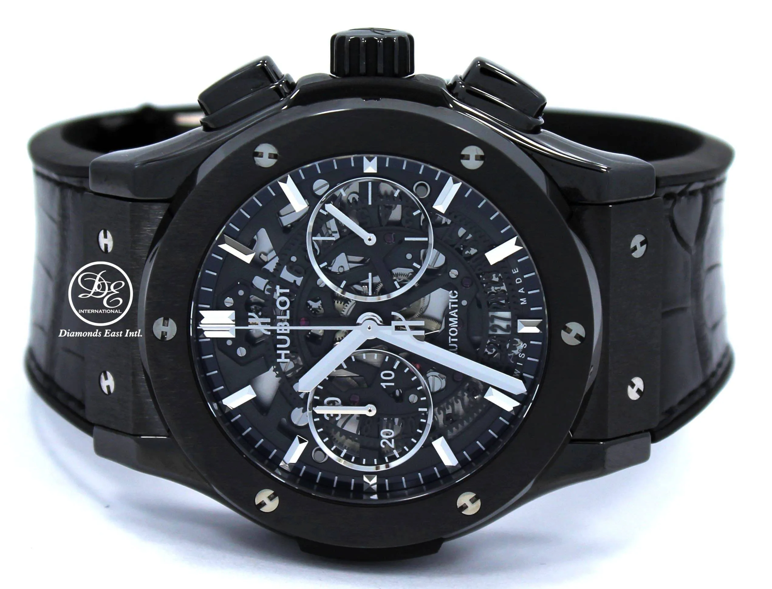 Hublot Fusion Aerofusion Black Magic Chronograph Skeleton Dial 525.CM.0170.LR BOX/PAPERS
