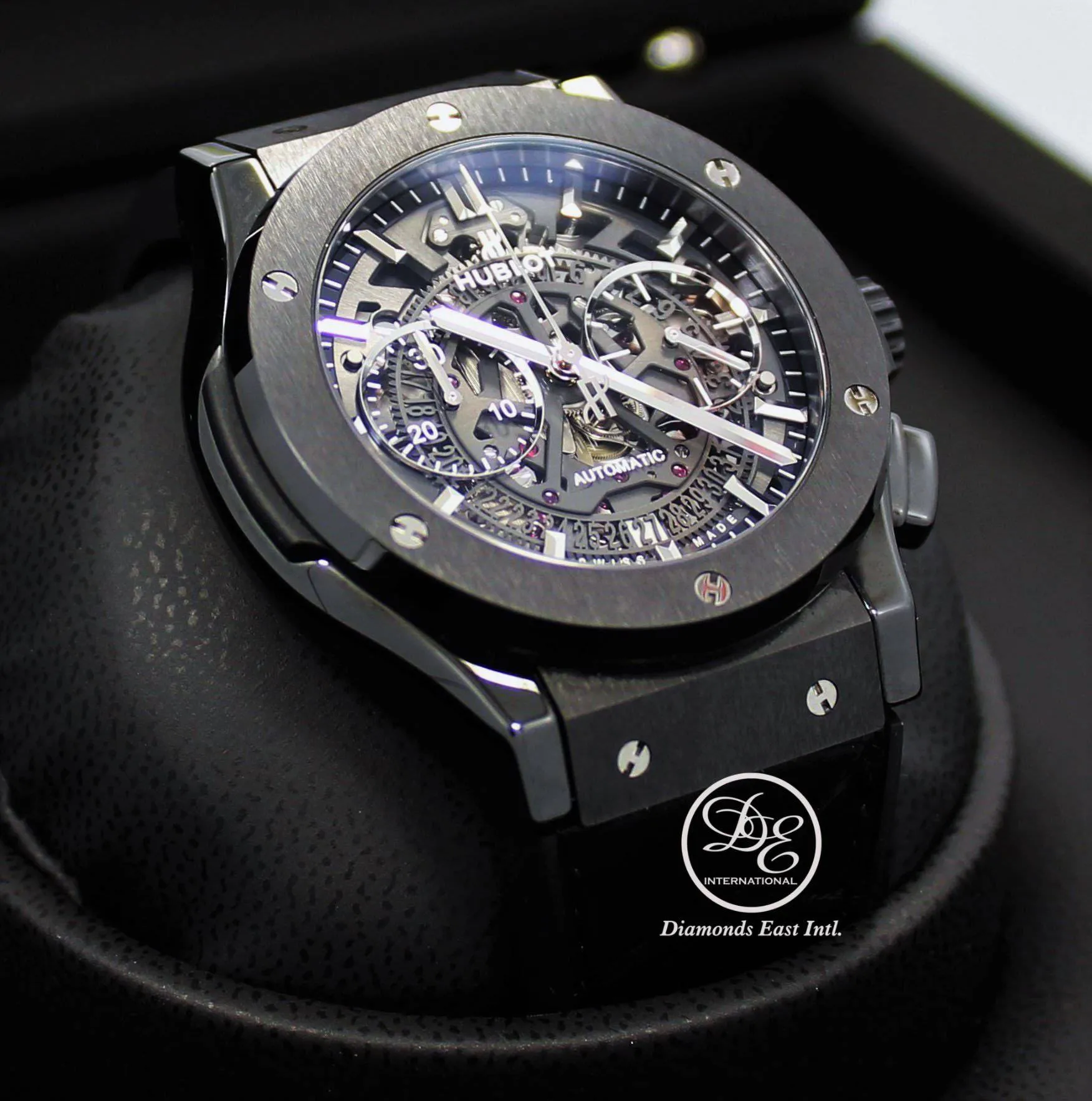 Hublot Fusion Aerofusion Black Magic Chronograph Skeleton Dial 525.CM.0170.LR BOX/PAPERS