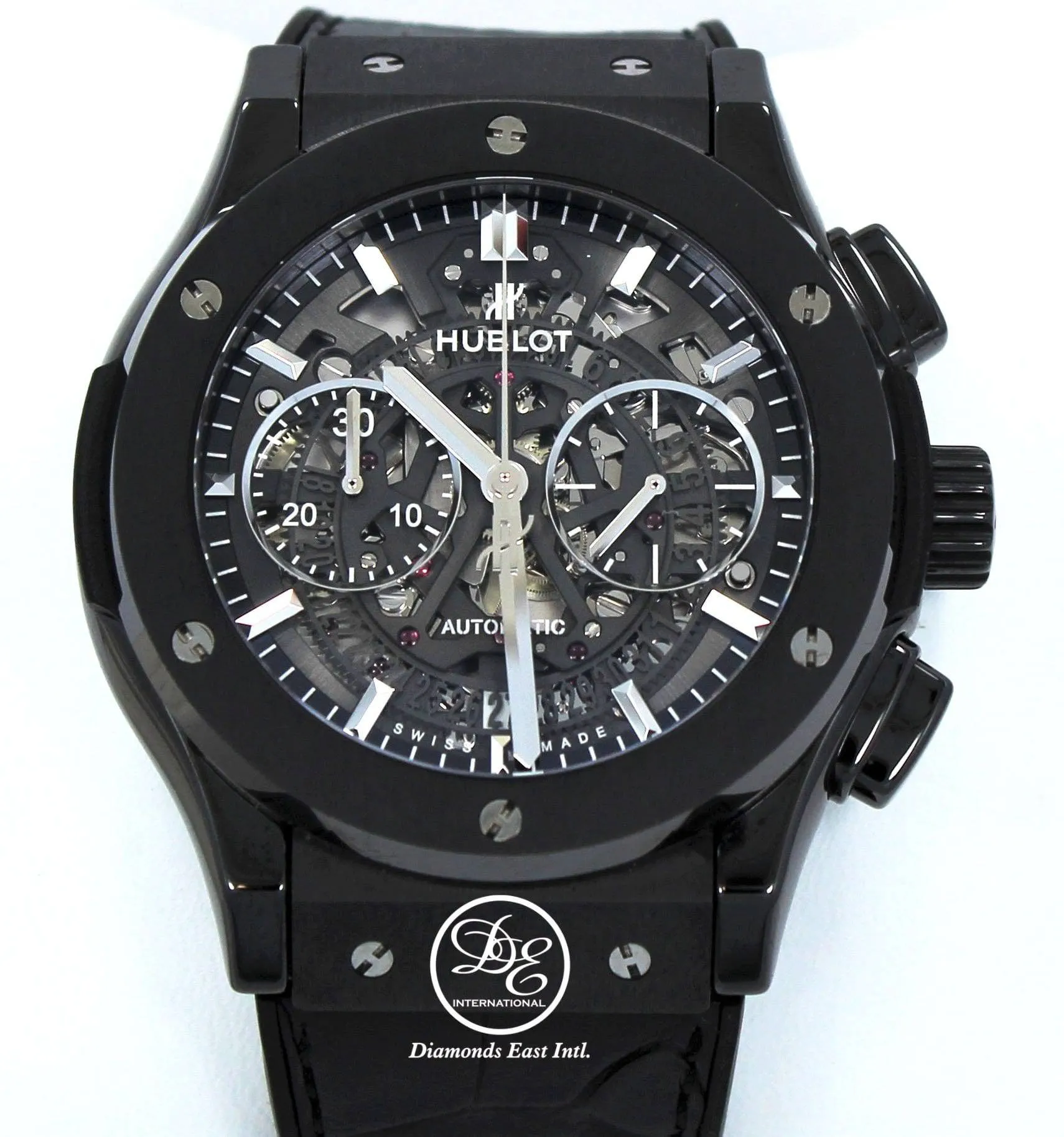 Hublot Fusion Aerofusion Black Magic Chronograph Skeleton Dial 525.CM.0170.LR BOX/PAPERS