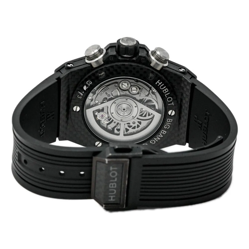 Hublot Men's Big Bang Unico Carbon Fiber 45mm Skeleton Dial Watch Reference #: 411.QX.1170.RX