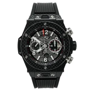 Hublot Men's Big Bang Unico Carbon Fiber 45mm Skeleton Dial Watch Reference #: 411.QX.1170.RX