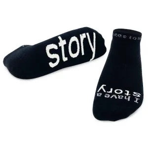 I have a story™ black low-cut socks