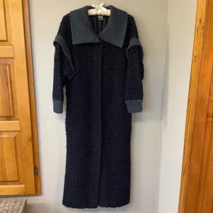IB Diffusion Boucle Popcorn Sweater Coat 80s Vintage | EUC | Size S | Black