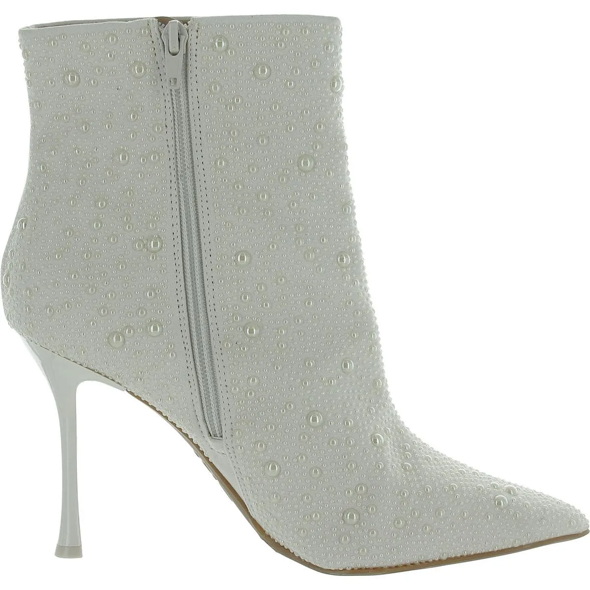 INC Womens Rakima Embellished Pointed Toe Ankle Boots White 9.5 Medium (B,M)