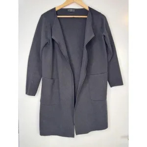 J Crew 365 Juliette collarless Sweater Blazer Open Front Wool Blend Cardigan XS