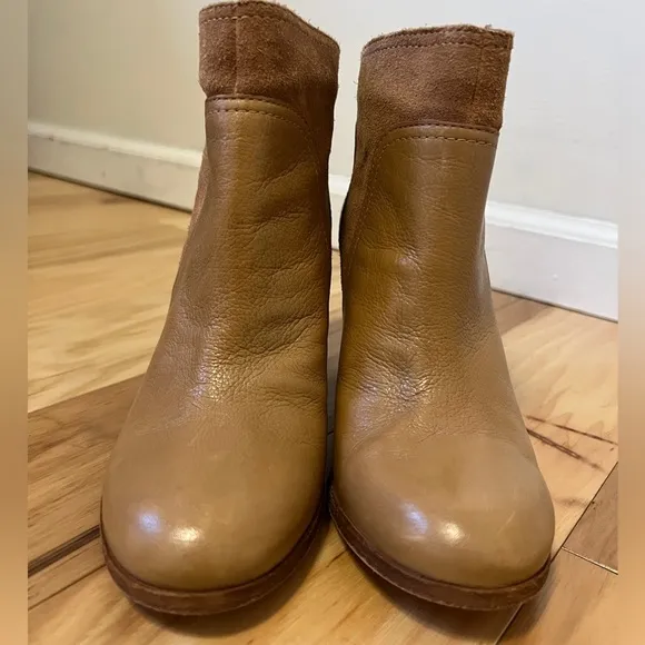 Kate Spade Camel Leather/Suede Luckie Ankle Boot Women’s Size 7
