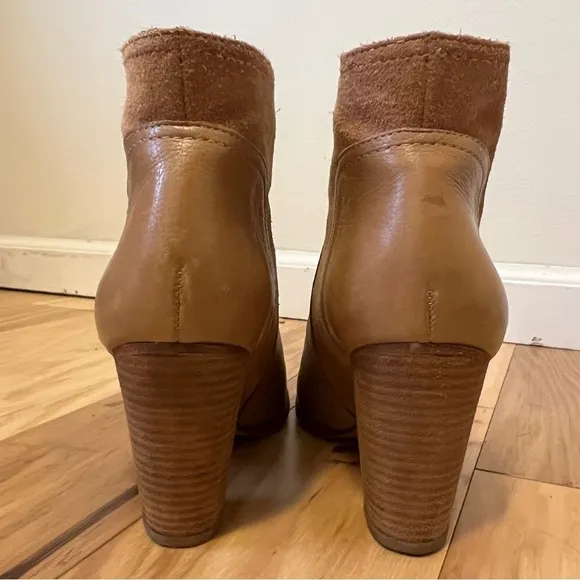 Kate Spade Camel Leather/Suede Luckie Ankle Boot Women’s Size 7