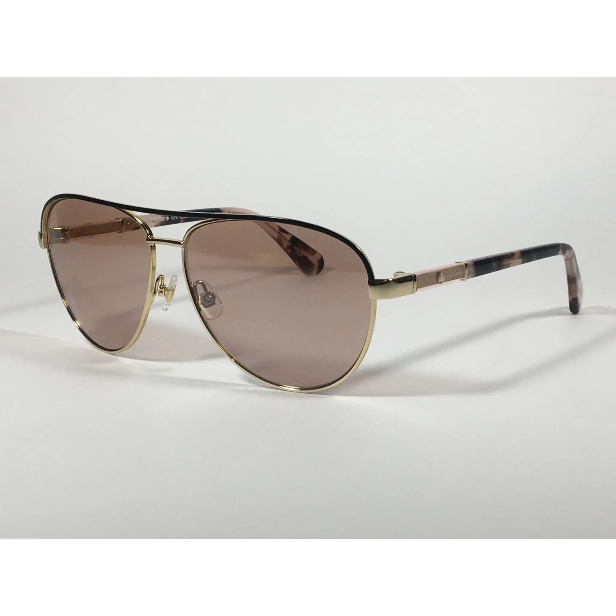 Kate Spade Pilot Sunglasses Light Gold Havana Tortoise Frame Pink Lens EMILYANN/S Q0J2S