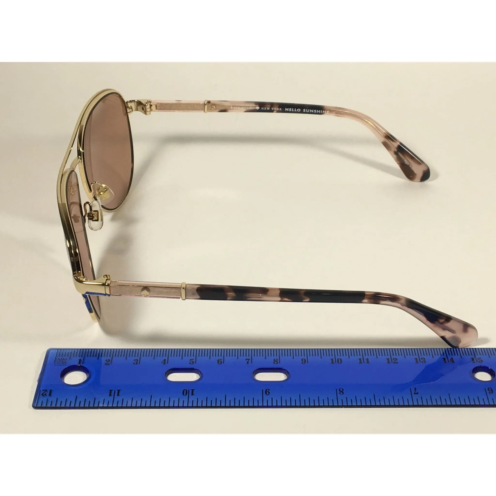 Kate Spade Pilot Sunglasses Light Gold Havana Tortoise Frame Pink Lens EMILYANN/S Q0J2S
