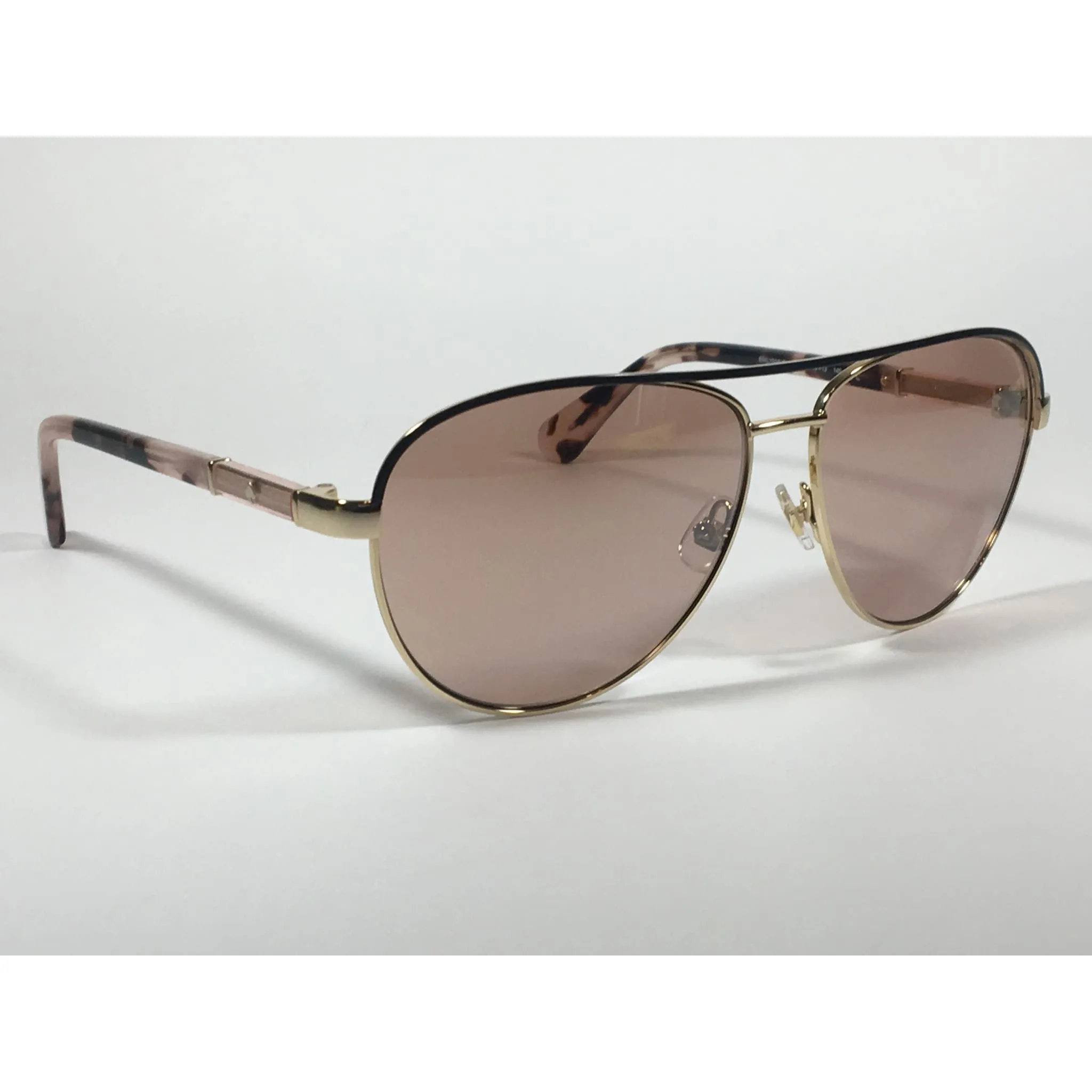 Kate Spade Pilot Sunglasses Light Gold Havana Tortoise Frame Pink Lens EMILYANN/S Q0J2S