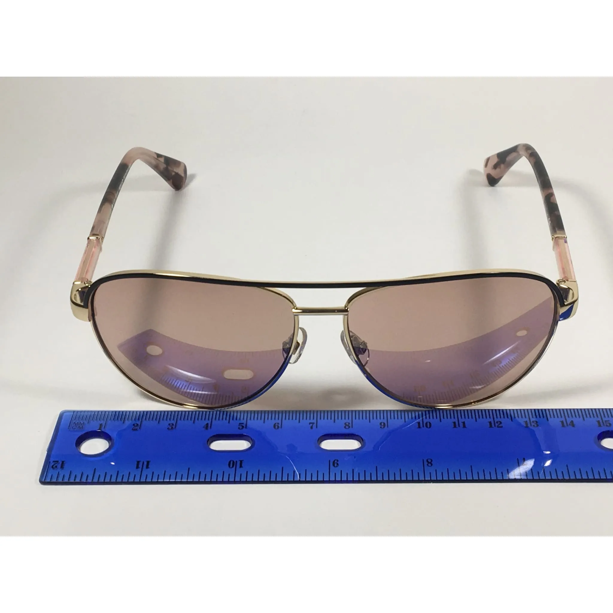Kate Spade Pilot Sunglasses Light Gold Havana Tortoise Frame Pink Lens EMILYANN/S Q0J2S