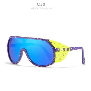 KDEAM One Piece Shape Polarized Sunglasses with Detachable Windproof  Shield