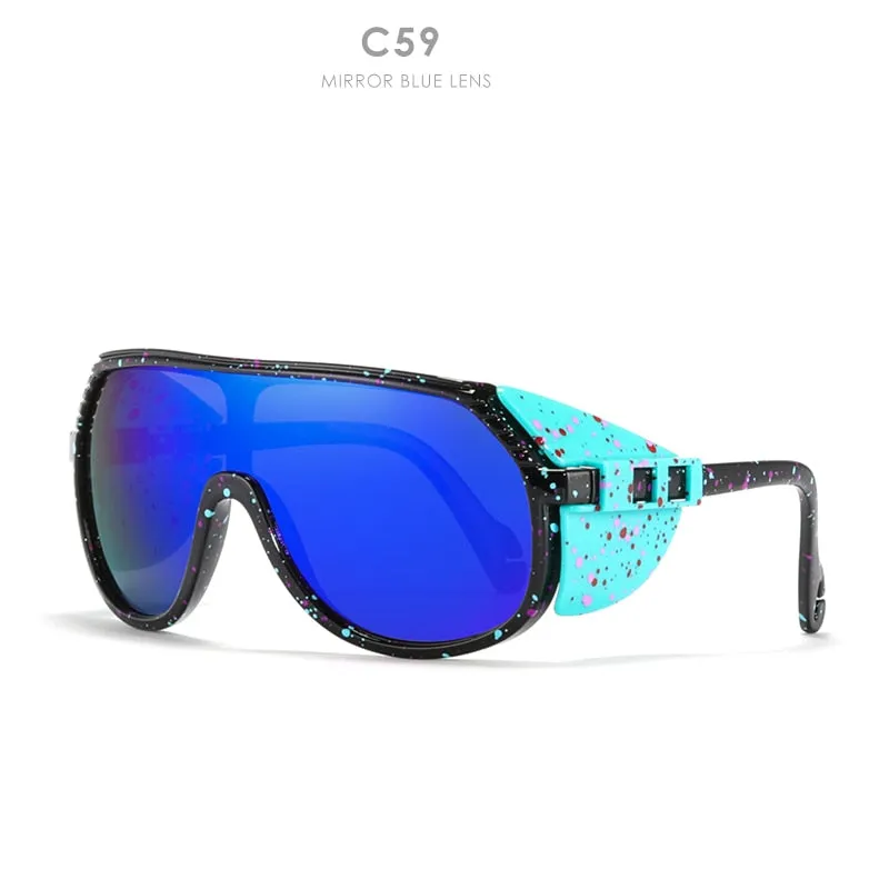 KDEAM One Piece Shape Polarized Sunglasses with Detachable Windproof  Shield