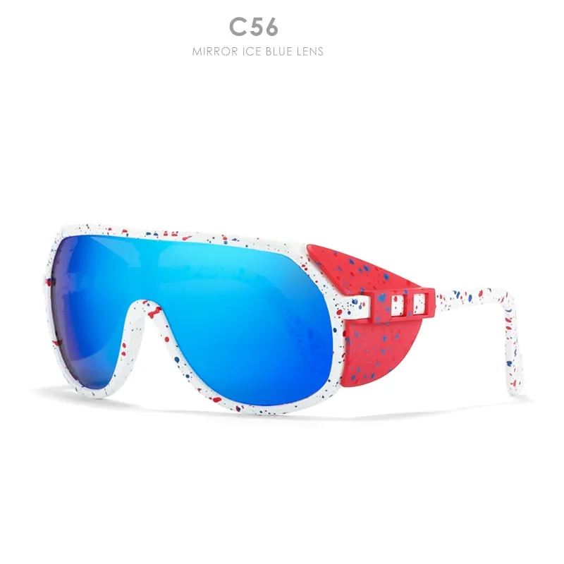 KDEAM One Piece Shape Polarized Sunglasses with Detachable Windproof  Shield