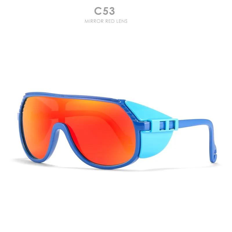 KDEAM One Piece Shape Polarized Sunglasses with Detachable Windproof  Shield