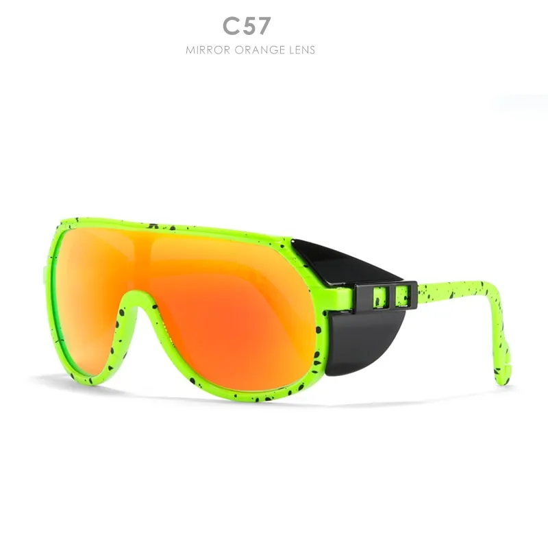 KDEAM One Piece Shape Polarized Sunglasses with Detachable Windproof  Shield