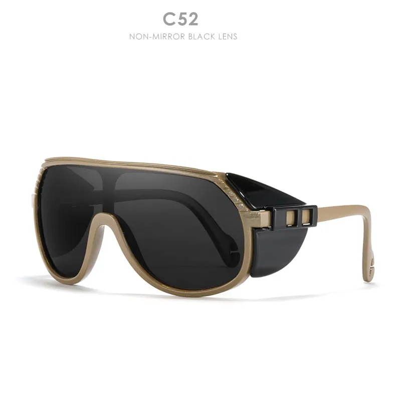 KDEAM One Piece Shape Polarized Sunglasses with Detachable Windproof  Shield